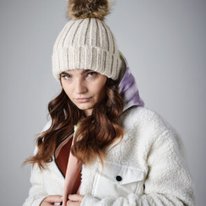 Pompon beanie - B412