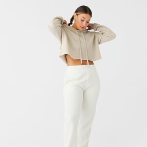 Women's Cropped Fleece sweat met capuchon - BE7502
