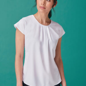 Ladies pleat front blouse - H597