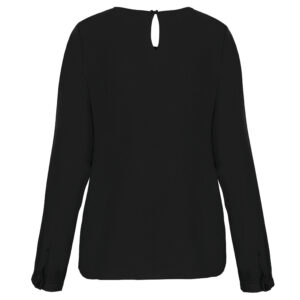 Damesblouse in crêpe met lange mouwen – K5003