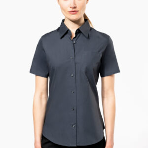 Dames stretch blouse korte mouwen - K532