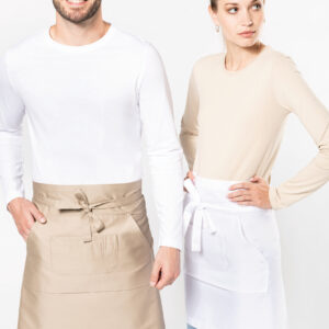 Polykatoen halflang schort - K899