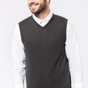 Heren spencer met v-hals - K969