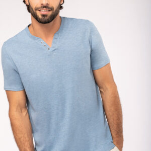 Heren T-shirt henley - KNS302