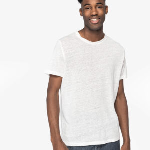 Linnen heren-t-shirt ronde hals kraag - NS320