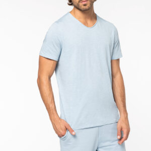 Ecologisch slub heren T-shirt onafgewerkte randen - NS318