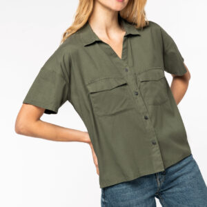 Ecologisch oversized damesoverhemd van lyocell - NS514