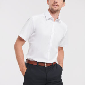 Men's Short Sleeve Herringbone Shirt - RU963M