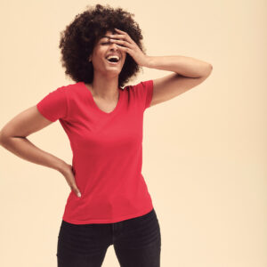 Lady-fit Valueweight V-neck T (61-398-0) - SC61398