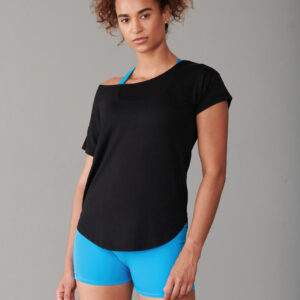 Dames scoop neck-t-shirt. - TL527