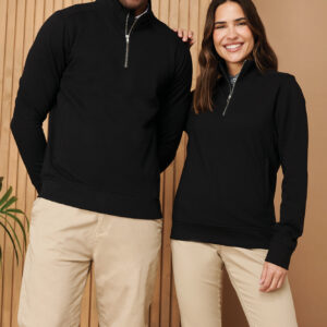 Uniseks sweater met ritskraag - H842