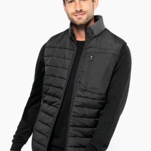 Herenbodywarmer in twee stoffen - K6170