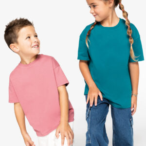 Ecologisch kinder T-shirt met afhangende schouders - NS340