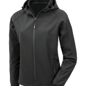 3-laagse gerecycleerde softshell met capuchon voor dames - R911F