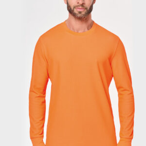 Ecologisch uniseks T-shirt lange mouwen katoen/polyester - WK318