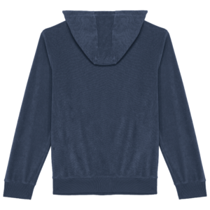 Ecologische badstof sweater met rits en capuchon – NS419