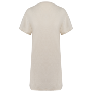 Ecologische badstof t-shirtjurk met afhangende mouwen – NS5028