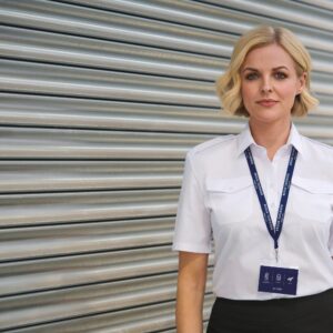 Dames pilotenblouse met korte mouwen - BT2395