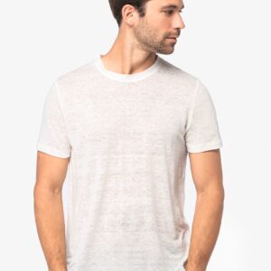Linnen heren-t-shirt ronde hals kraag - SP320