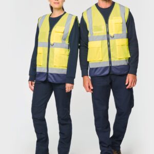 Gerecycled HI-VIS VEILIGHEIDSHESJE met rits - WK618