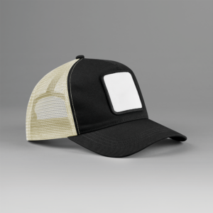 5-panel trucker pet met vierkante patch – B636
