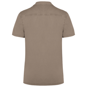 Ecologisch verwassen herenoverhemd met korte mouwen en bowlingkraag in jersey – SP522