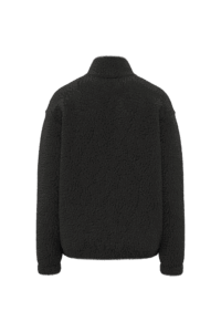 Uniseks sweater van sherpa met kwartrits en afhangende schouders – SP403
