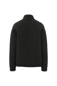 Uniseks sweater van sherpa met rits en afhangende schouders – SP404
