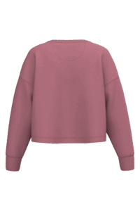 Cropped damessweater met ronde hals – PA395