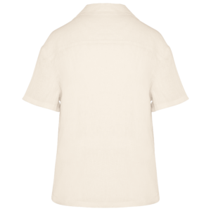 Damesoverhemd met korte mouwen en bowlingkraag van linnen – SP523