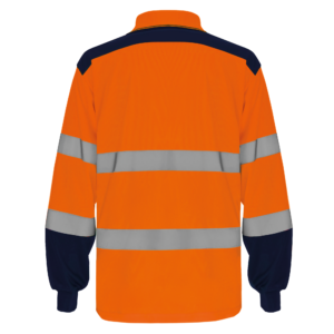 Tweekleurige Hi-Vis polo met lange mouwen – YHVJ330