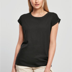 Dames t-shirt met mouwen met omslag - BY021